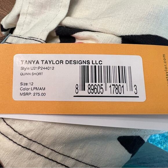 NWT Tanya Taylor Quinn Linen-Blend Shorts Floral Size Large Retail $275 - Picture 6 of 10